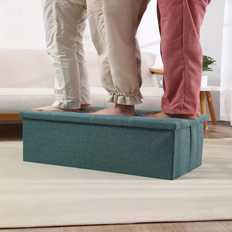 Durable Morandi Green Storage Stool
