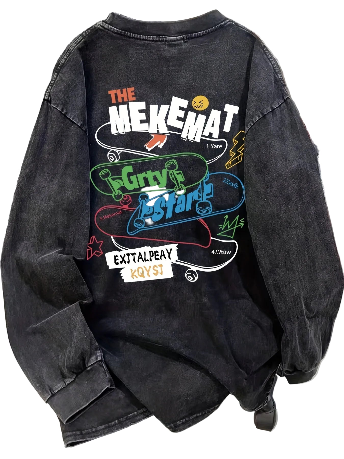 Men's Heavyweight Printed Long Sleeve T-Shirt