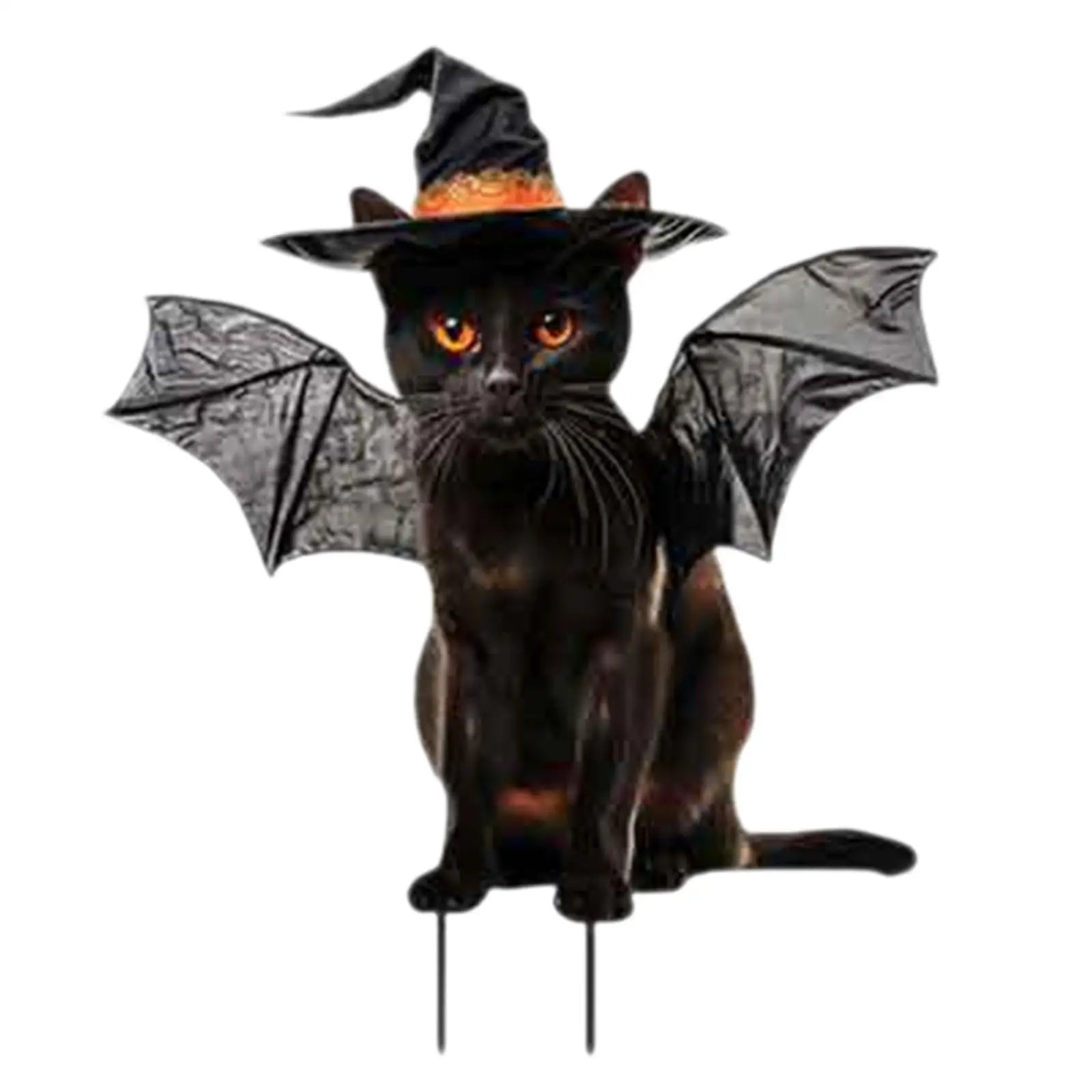 Metal Cat Statues Garden Stakes Halloween (4 Set)