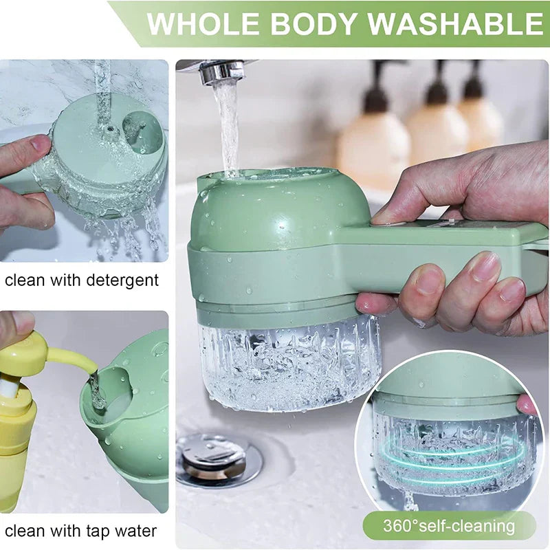 5-In-1 Electric Vegetable Cutter Set – Rechargeable