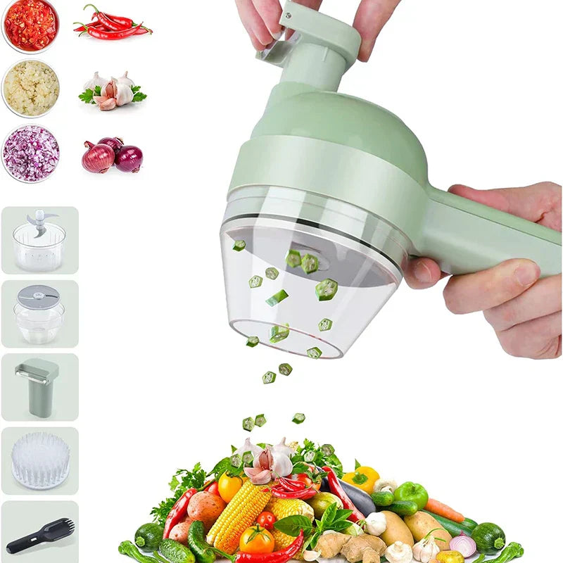 5-In-1 Electric Vegetable Cutter Set – Rechargeable