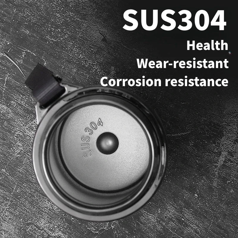 1L Stainless Steel Thermos Bottle Led Temperature Display Silver