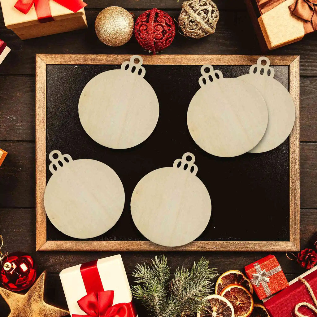 Diy Wooden Round Bauble Ornaments With Twines