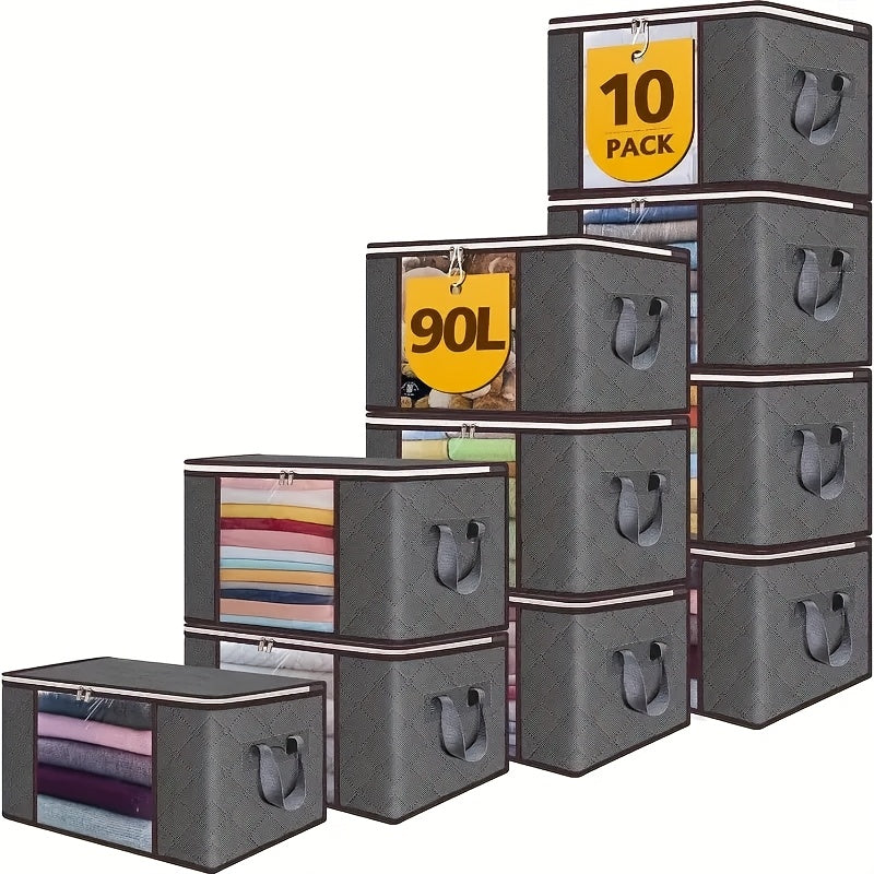 Clothes Storage Bags for Underbed Organization (10-Pack)