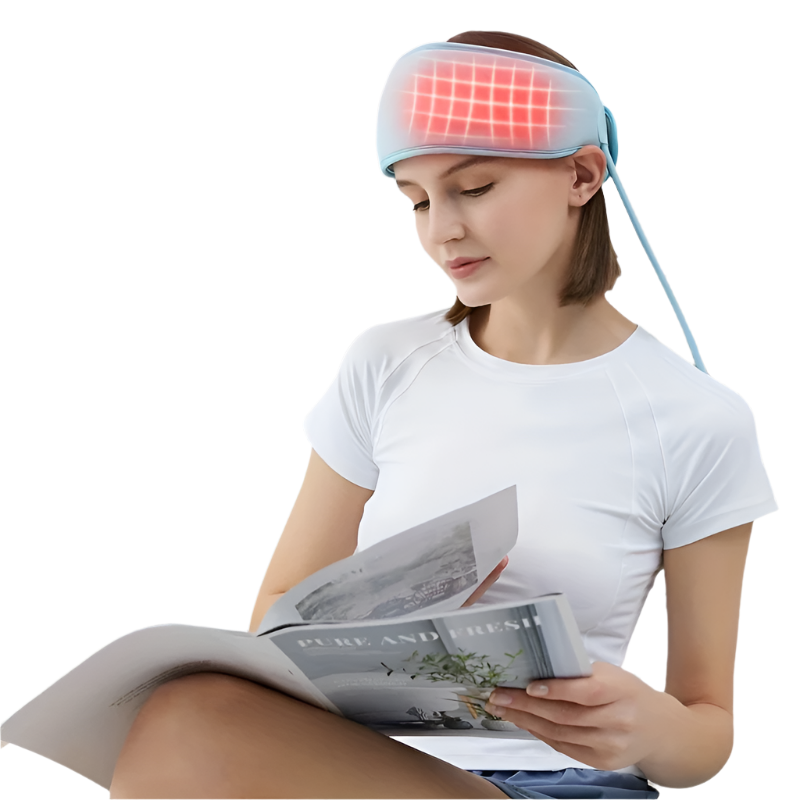 Usb Rechargeable 360° Scalp Massager With Heat & Air Compression(Blue)