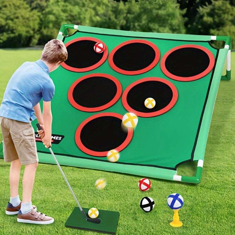Golf Practice Net Set with Mat & Balls