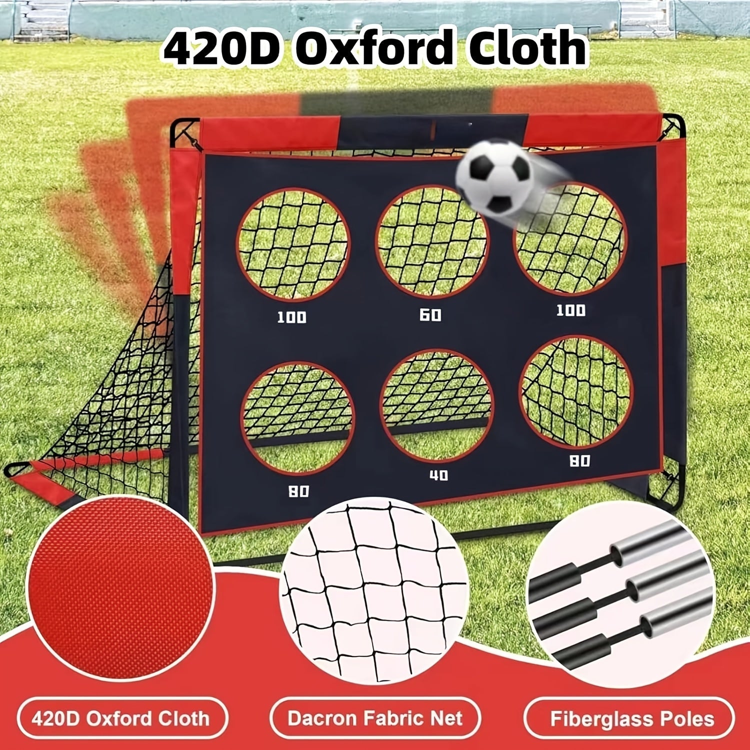 Portable Pop-Up Soccer Goal with Target Panel