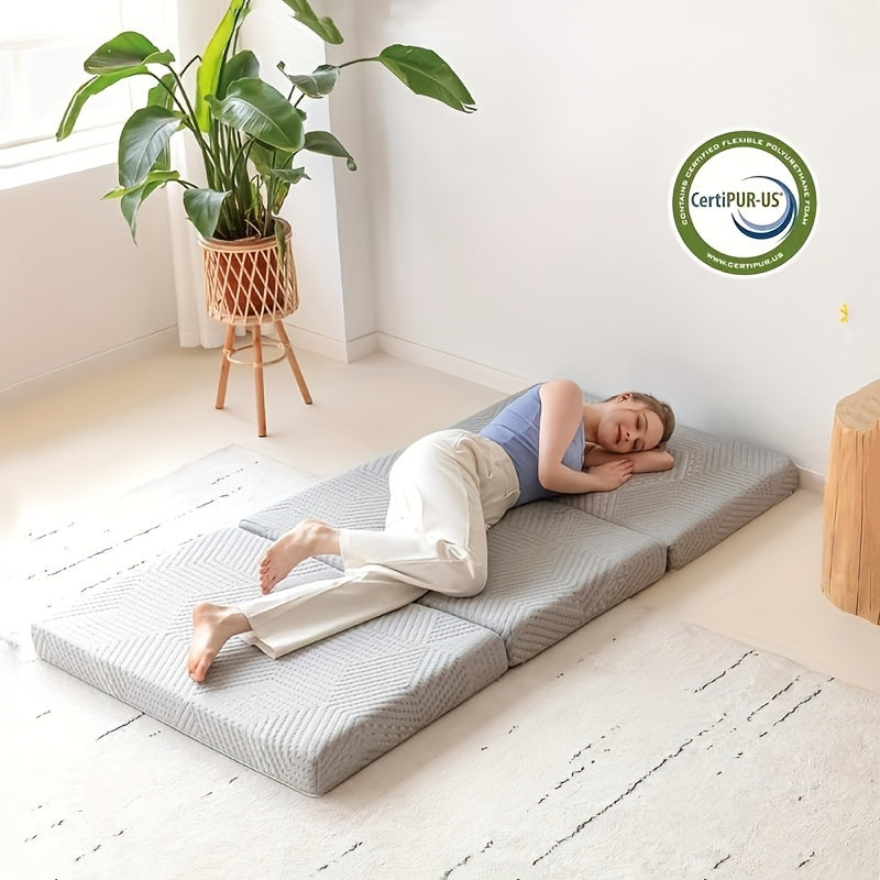 Three-Layer Folding Mattress Topper Lightweight & Portable