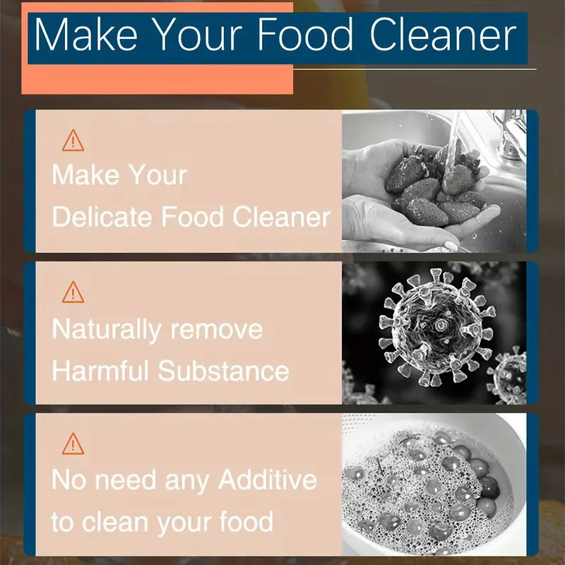 Fruit and Vegetable Purifier - OH-Ion Capsule: Fast, Portable, and Wireless- Blue