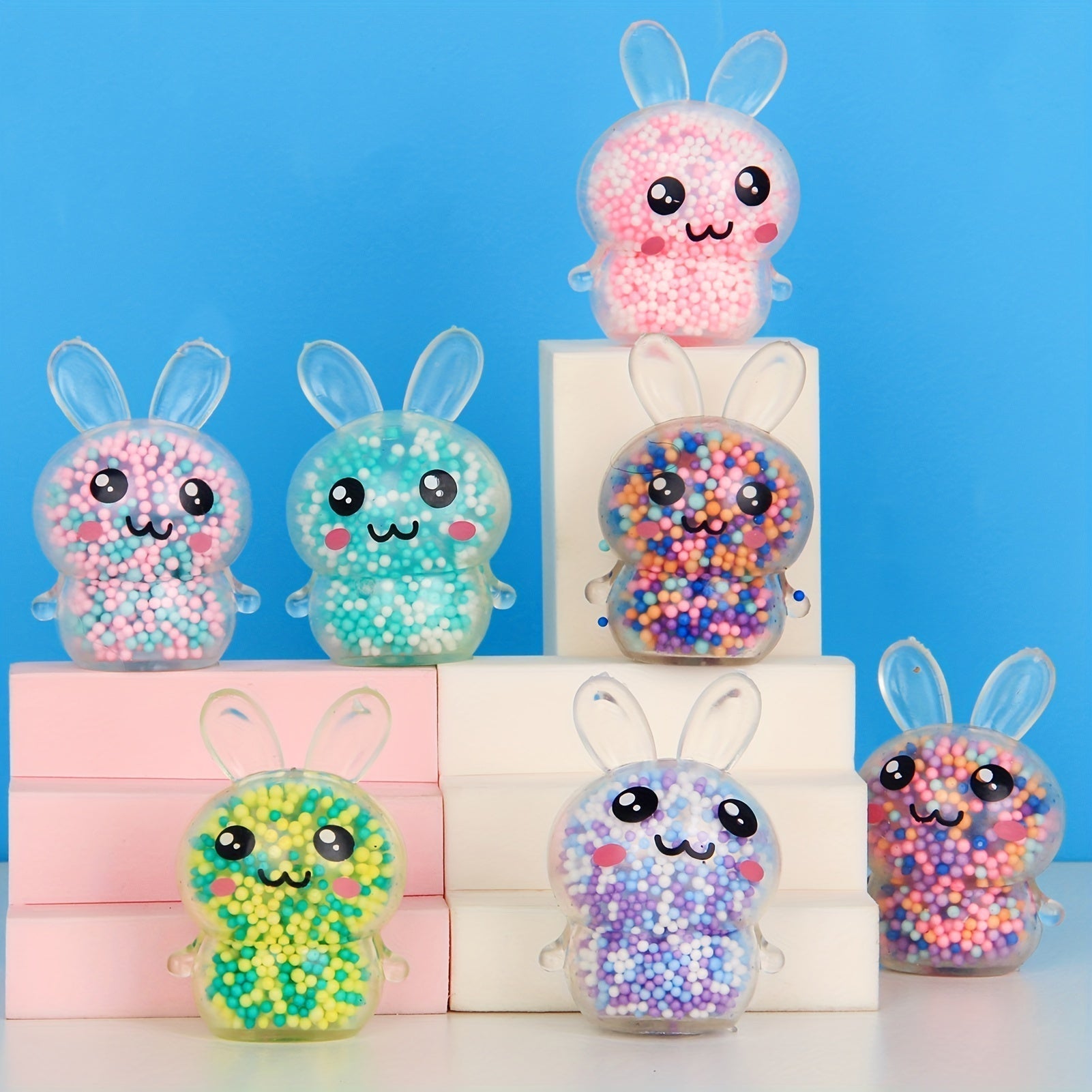 6Pcs Squishy Bunny Stress Balls For Kids & Adults
