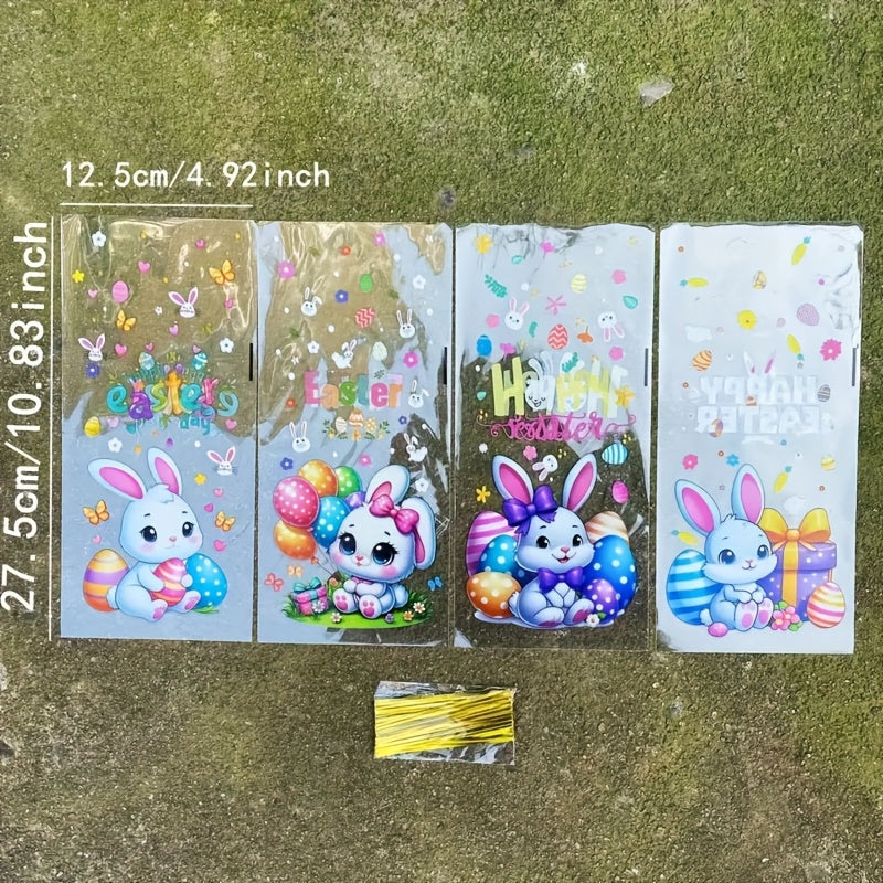 Easter Bunny & Egg Plastic Gift Bags (50pcs)