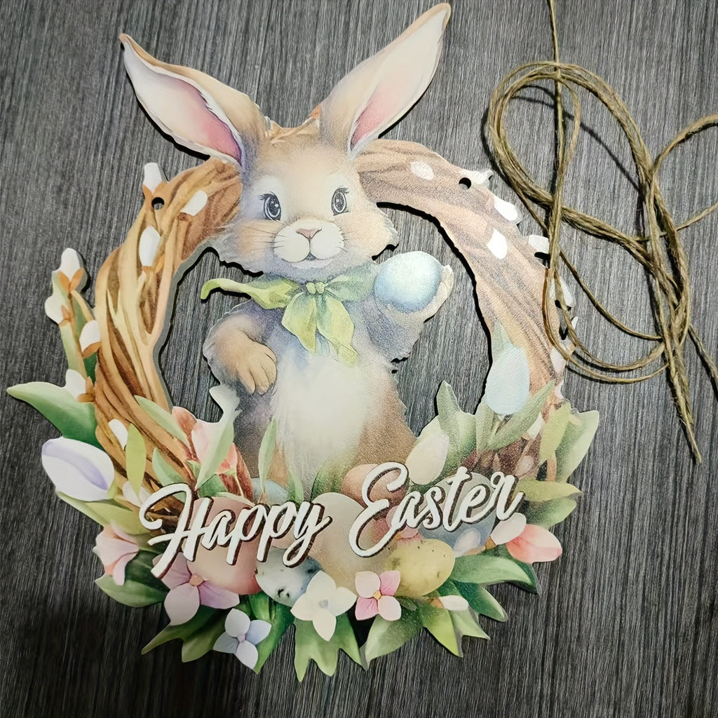 Easter Bunny Wreath Door Hanger For Holiday Decor