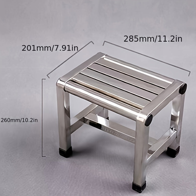 Stainless Steel Square Stool Waterproof Non-Slip Durable