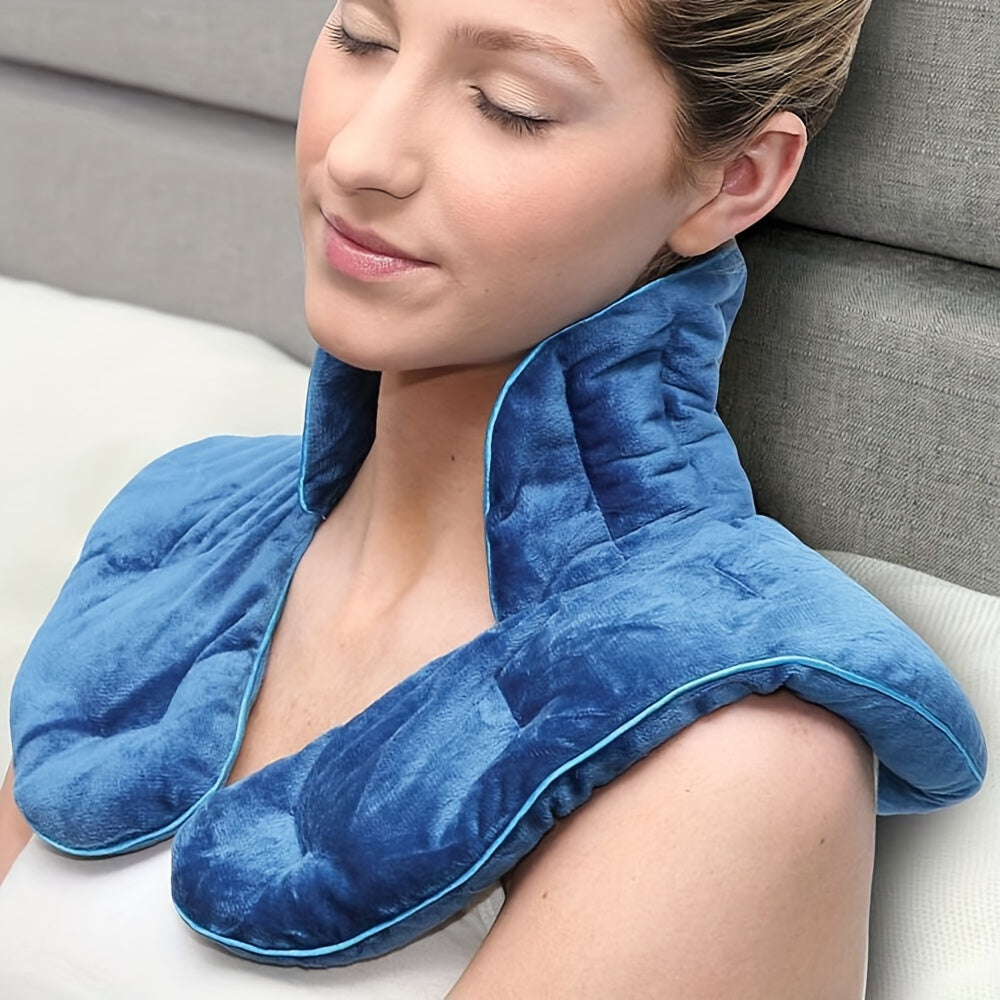 Weighted Neck And Shoulder Wrap - Hot & Cold Therapy(Blue)