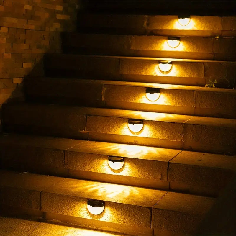 Illuminate Your Holidays: 4-Pack Solar Fence Lights for Festive Deck Decoration