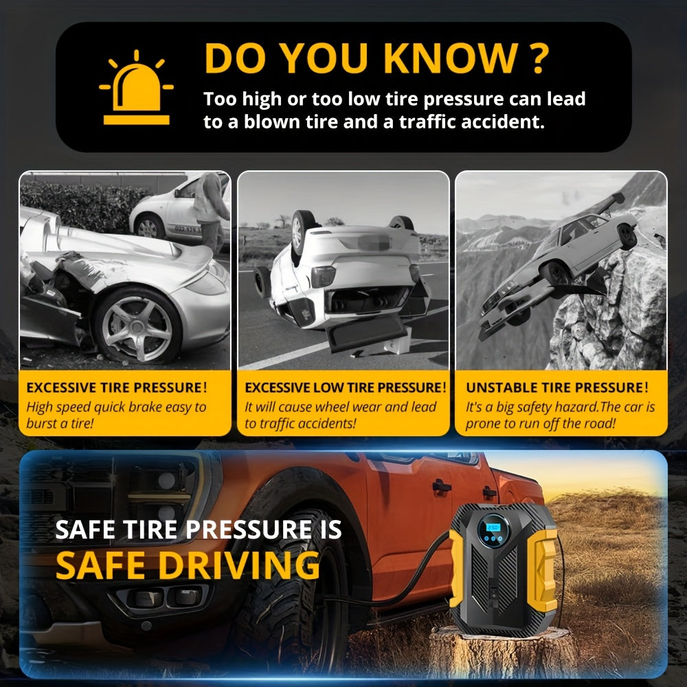 Air Compressor Pump Portable Digital Tire Inflator