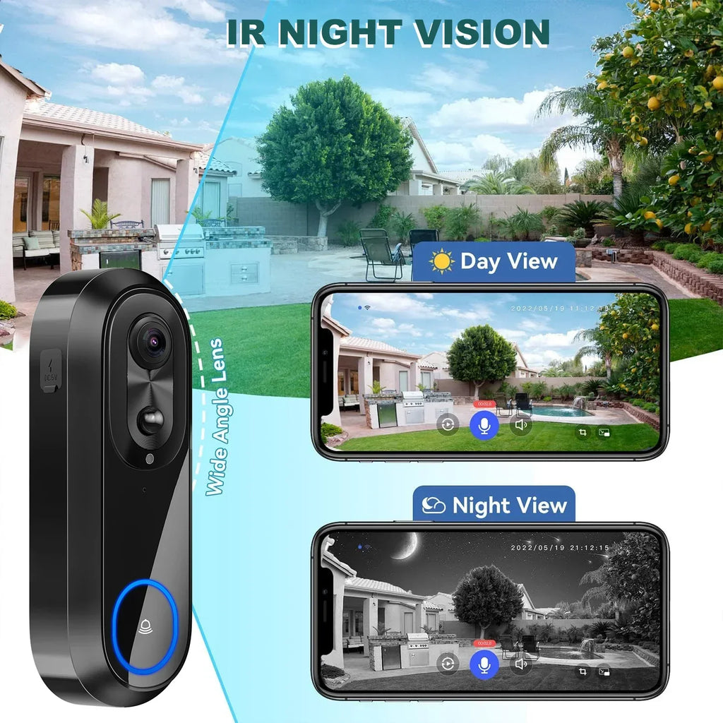 Wifi Video Doorbell Smart Camera (1080P)