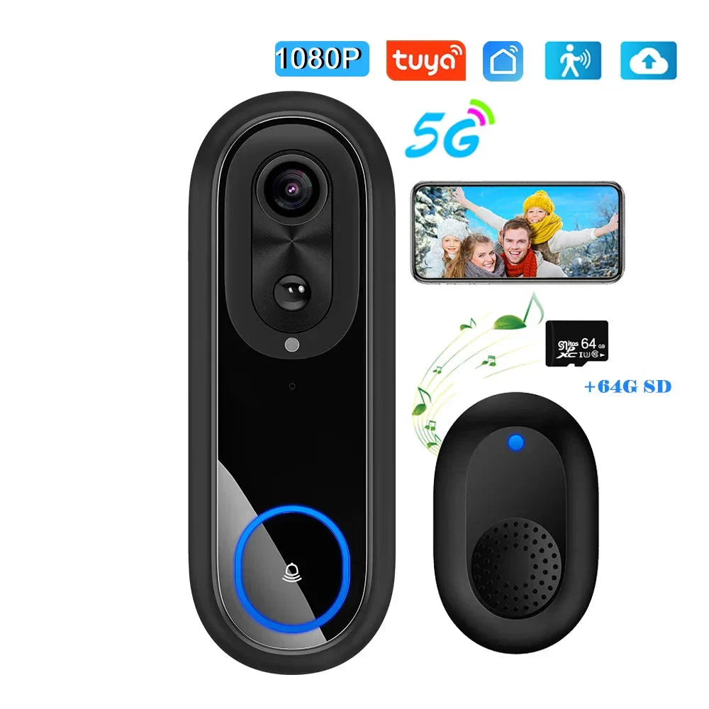 Wifi Video Doorbell Smart Camera (1080P)