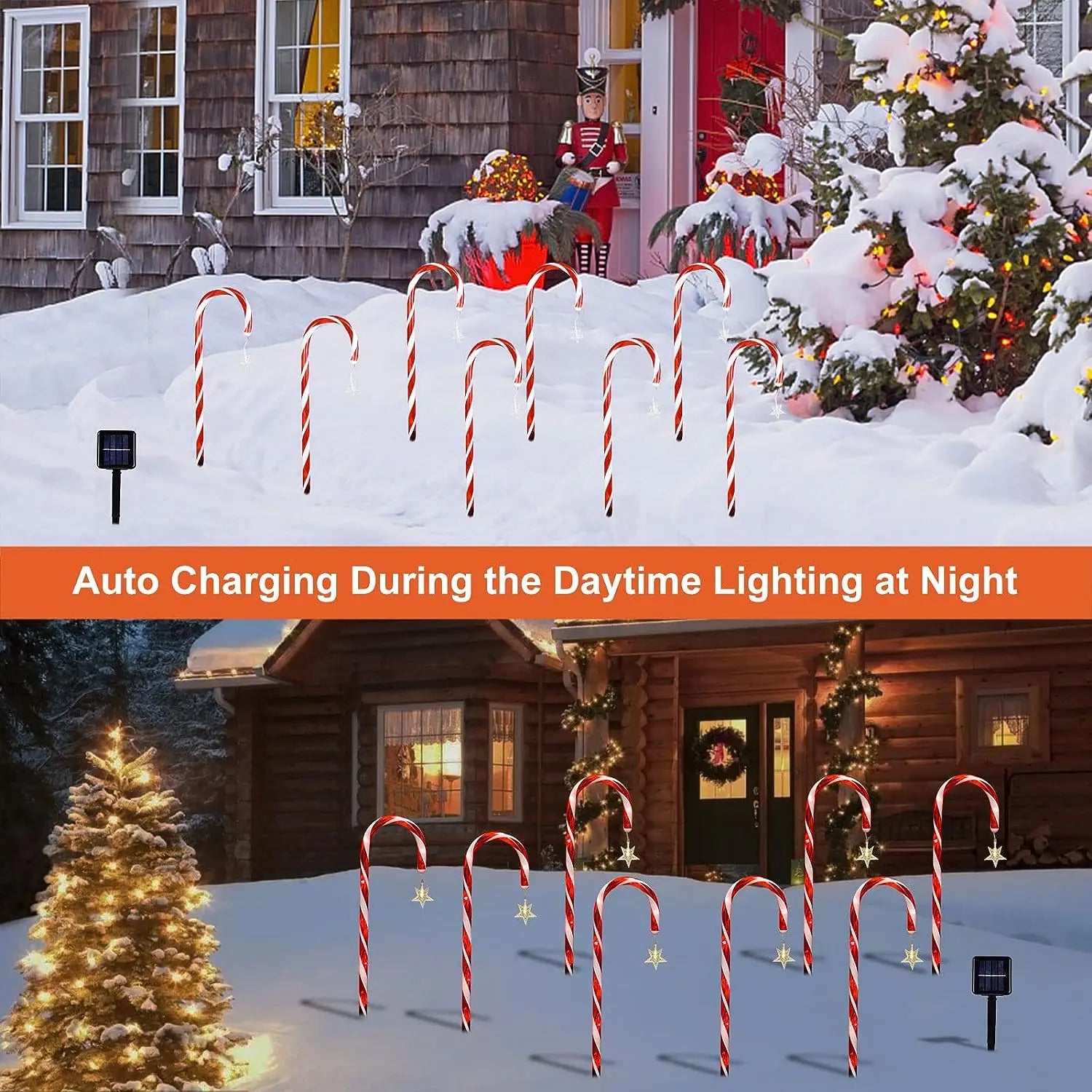 Solar Cane Lights Waterproof Outdoor Christmas (5 Pcs)