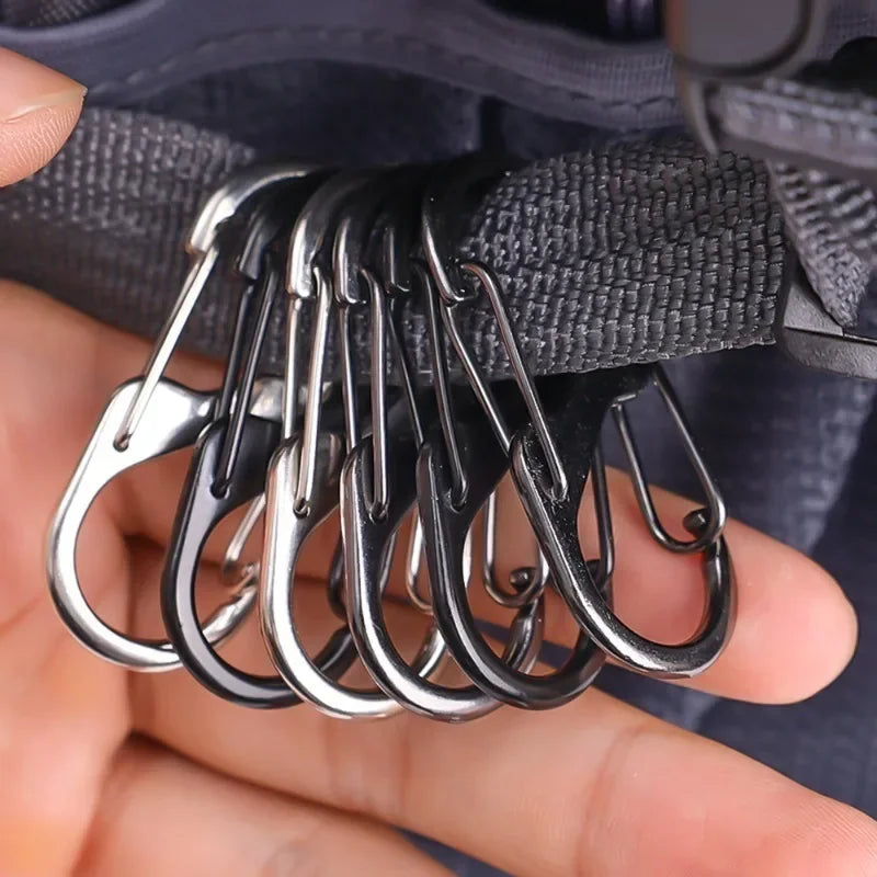 S-Type Zinc Alloy Carabiner With Lock (5Pcs)