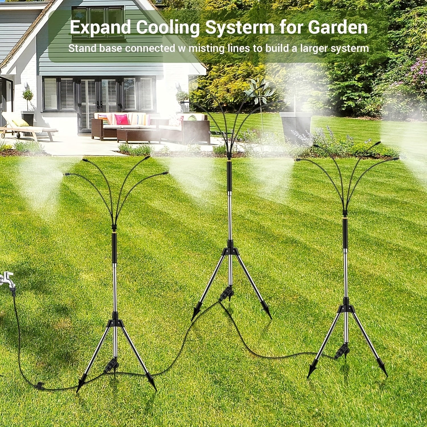 Outdoor Misting Stand for Patio & Pool