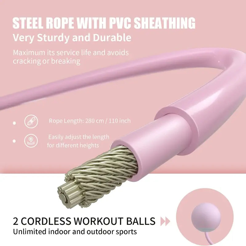 Jump Rope with LED Screen and Silicone Handle