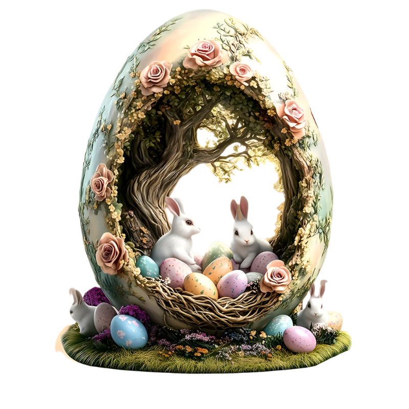 Bohemian Rabbit Acrylic Tabletop Decor for Home & Office