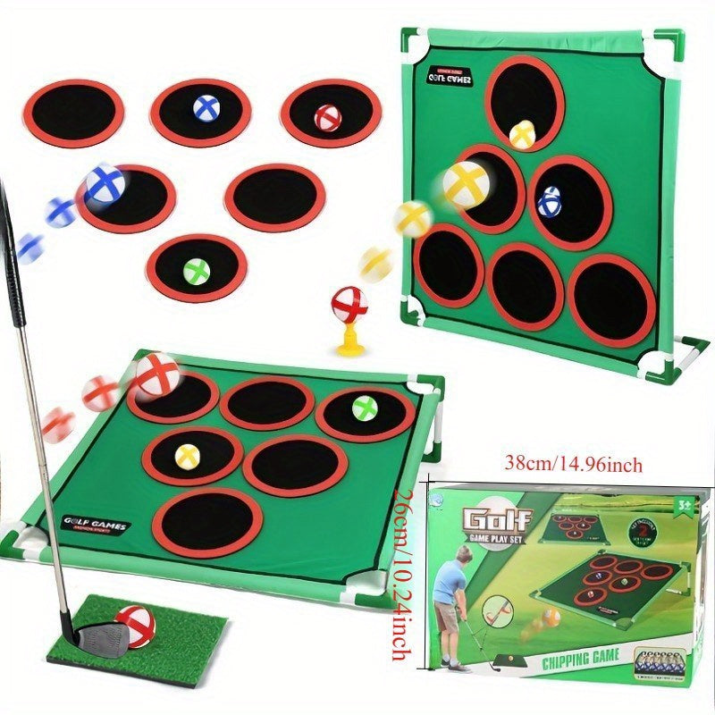 Golf Practice Net Set with Mat & Balls