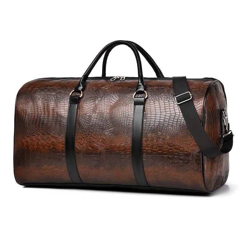 Crocodile Pattern Travel Duffel Bag