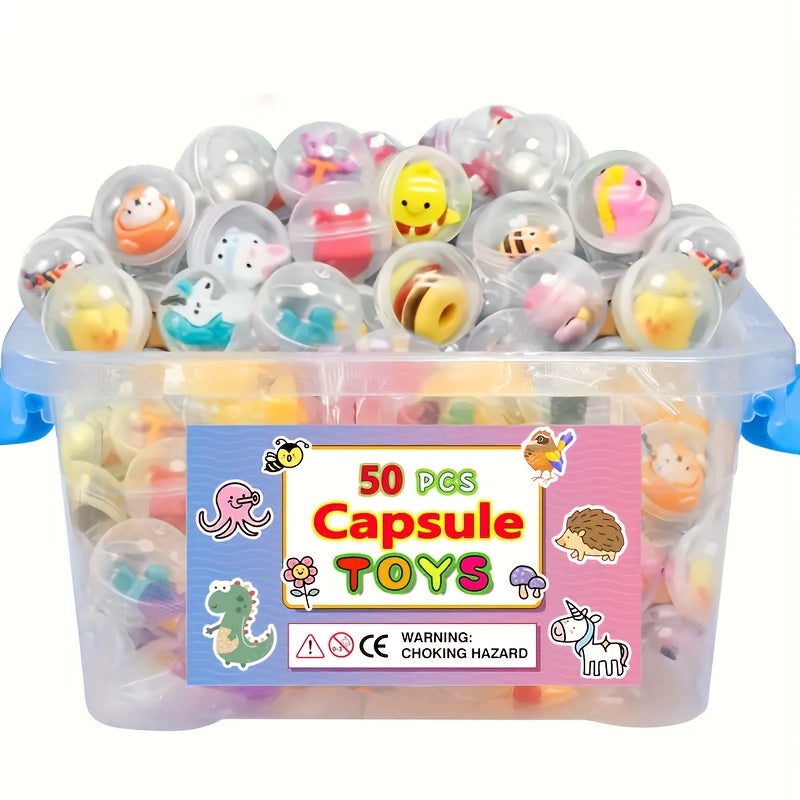 50Pcs Kawaii Capsule Toys Set For Gumball Machines