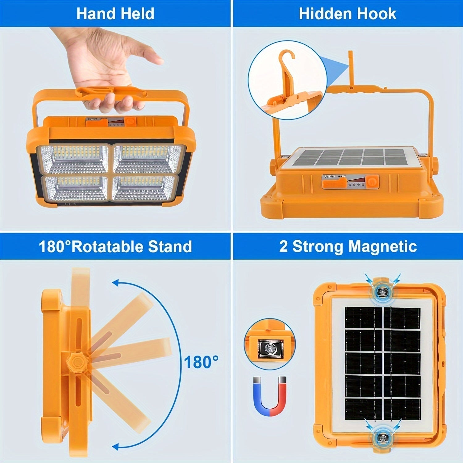 Portable Solar USB Rechargeable LED Light