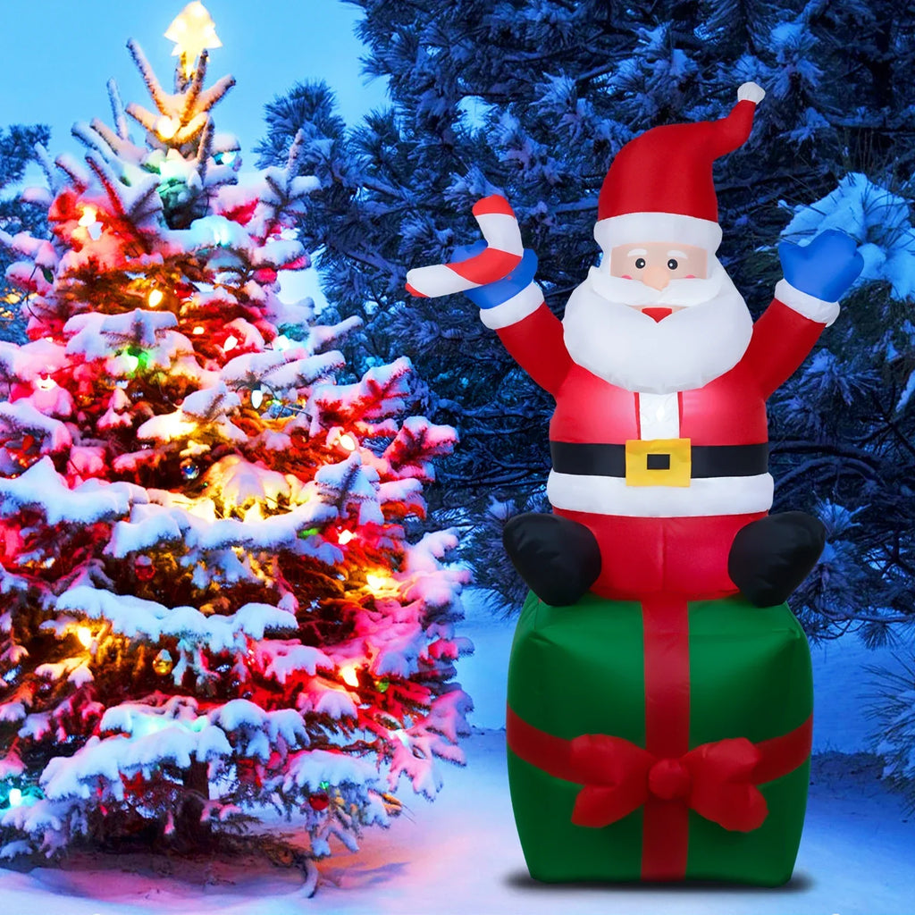 Lighted Inflatable Santa Claus With Led Lights