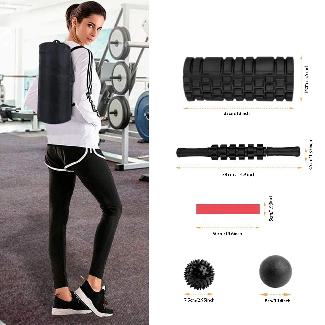 6-In-1 Yoga Training Set Foam Roller