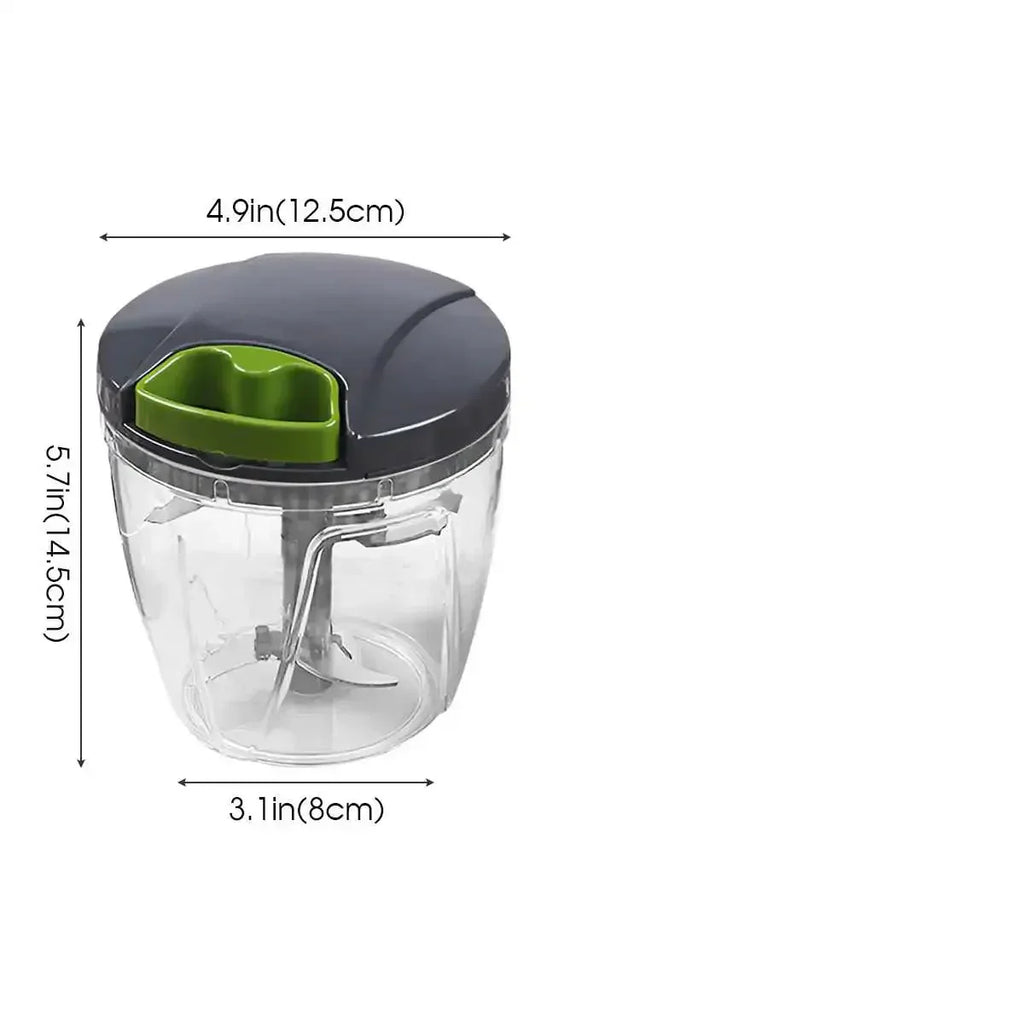 1000Ml Manual Food Chopper – Hand-Pull String Vegetable Cutter