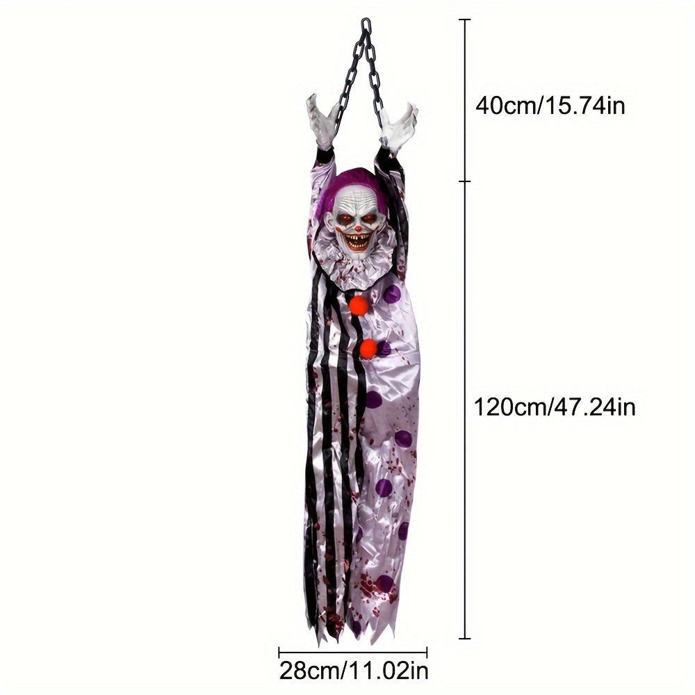 Scary Clown Hanging Decoration Halloween Horror Prop