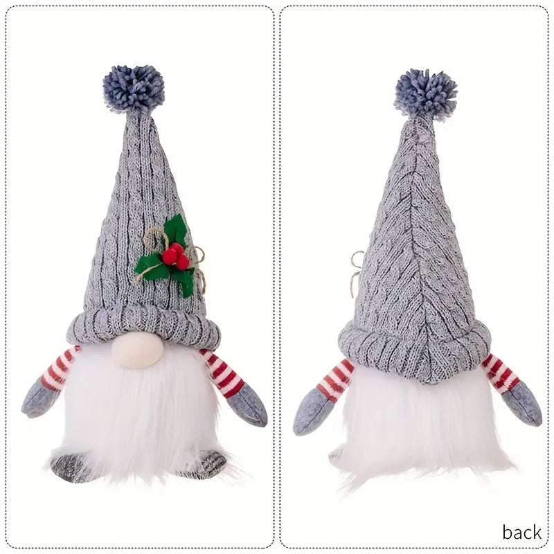 2-Piece Christmas Gnome Set with Light-Up Green Hat & Colorful LED Lights