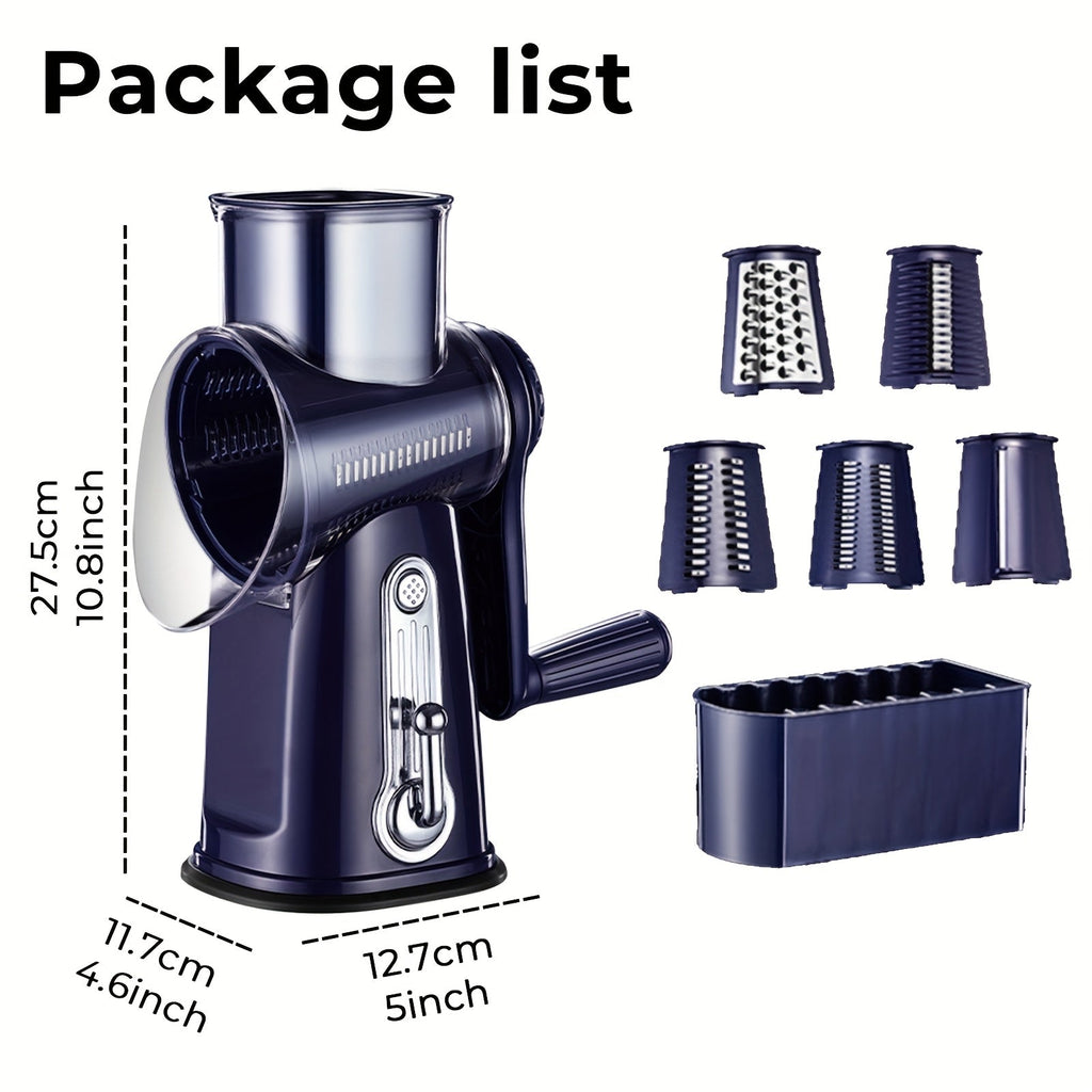 Stainless Steel Grater & Vegetable Slicer (5-in-1)