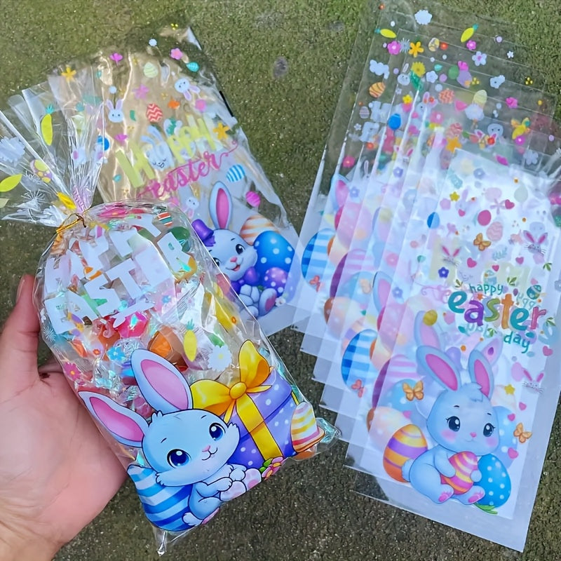 Easter Bunny & Egg Plastic Gift Bags (50pcs)