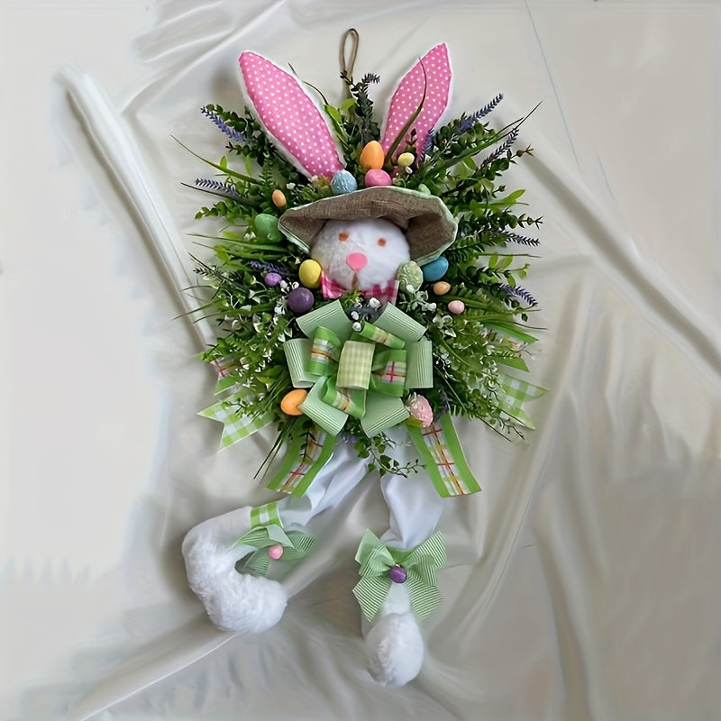 Easter Bunny Wreath Vintage Spring Hanging Ornament