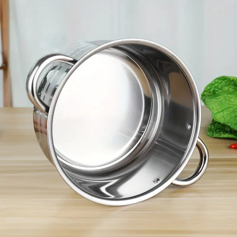 Premium 8-Piece Stainless Steel Pot Set - Heavy-Duty