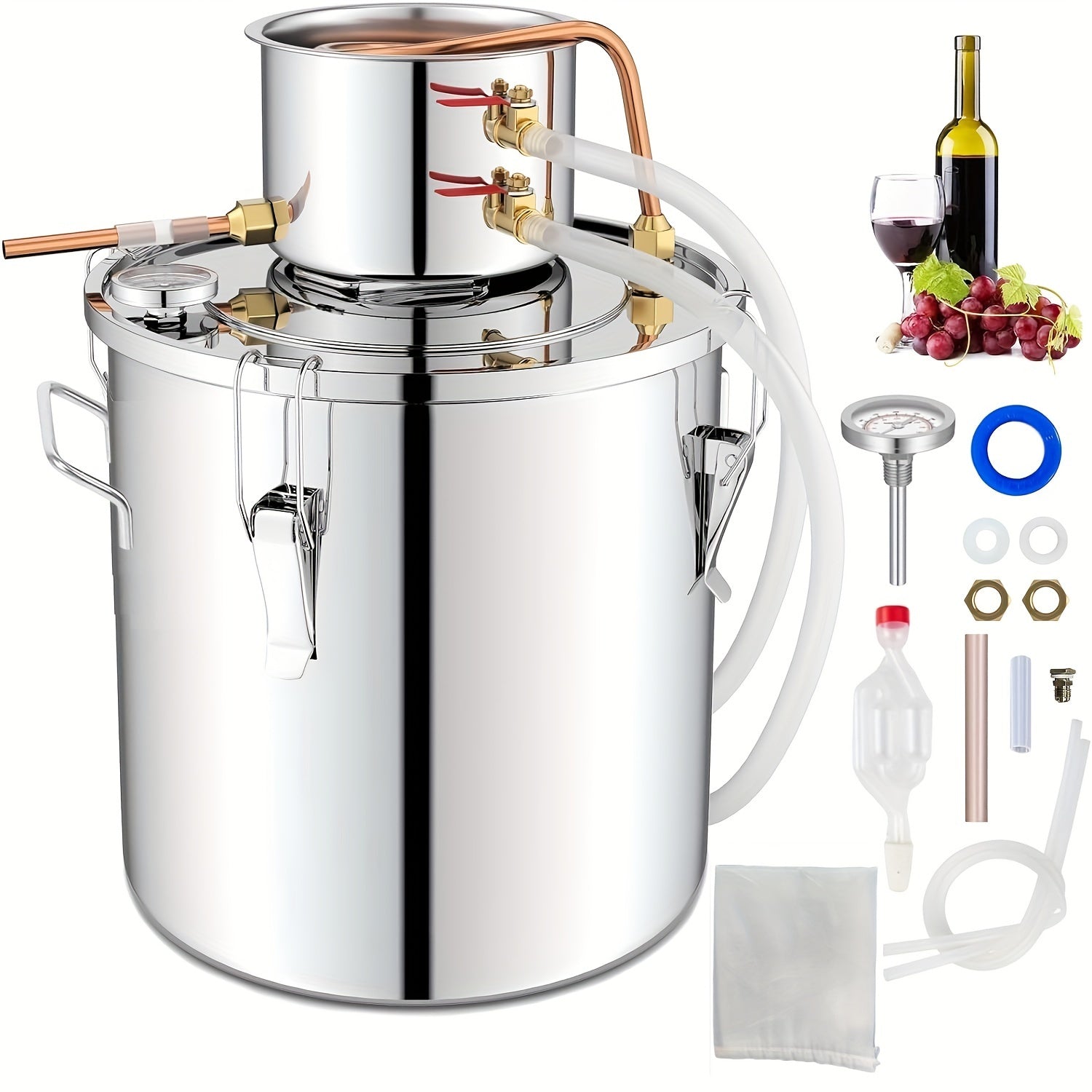10L Copper Alcohol Still Stainless Steel Distiller