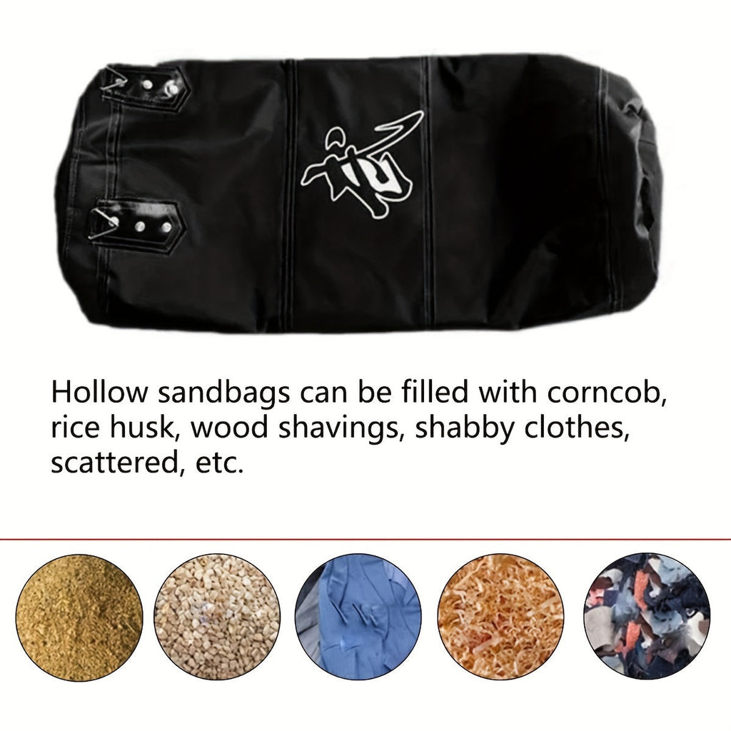 1 Set 60Cm Heavy-Duty Hanging Boxing Sandbag(Black)