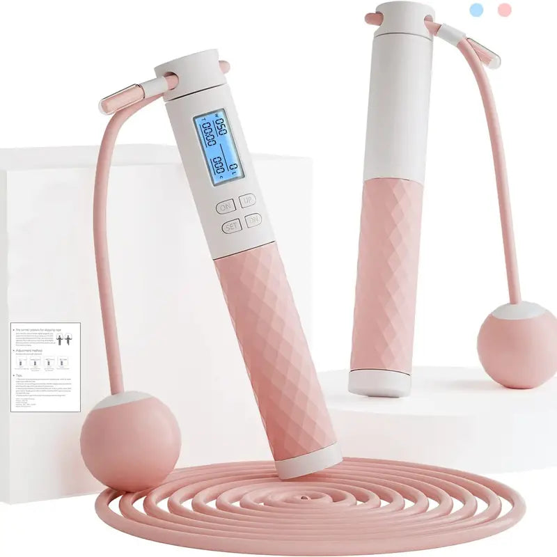 Jump Rope with LED Screen and Silicone Handle