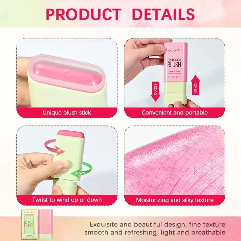 Hydrating Lip and Cheek Cream Stick - Your Natural Blush and Highlight Duo