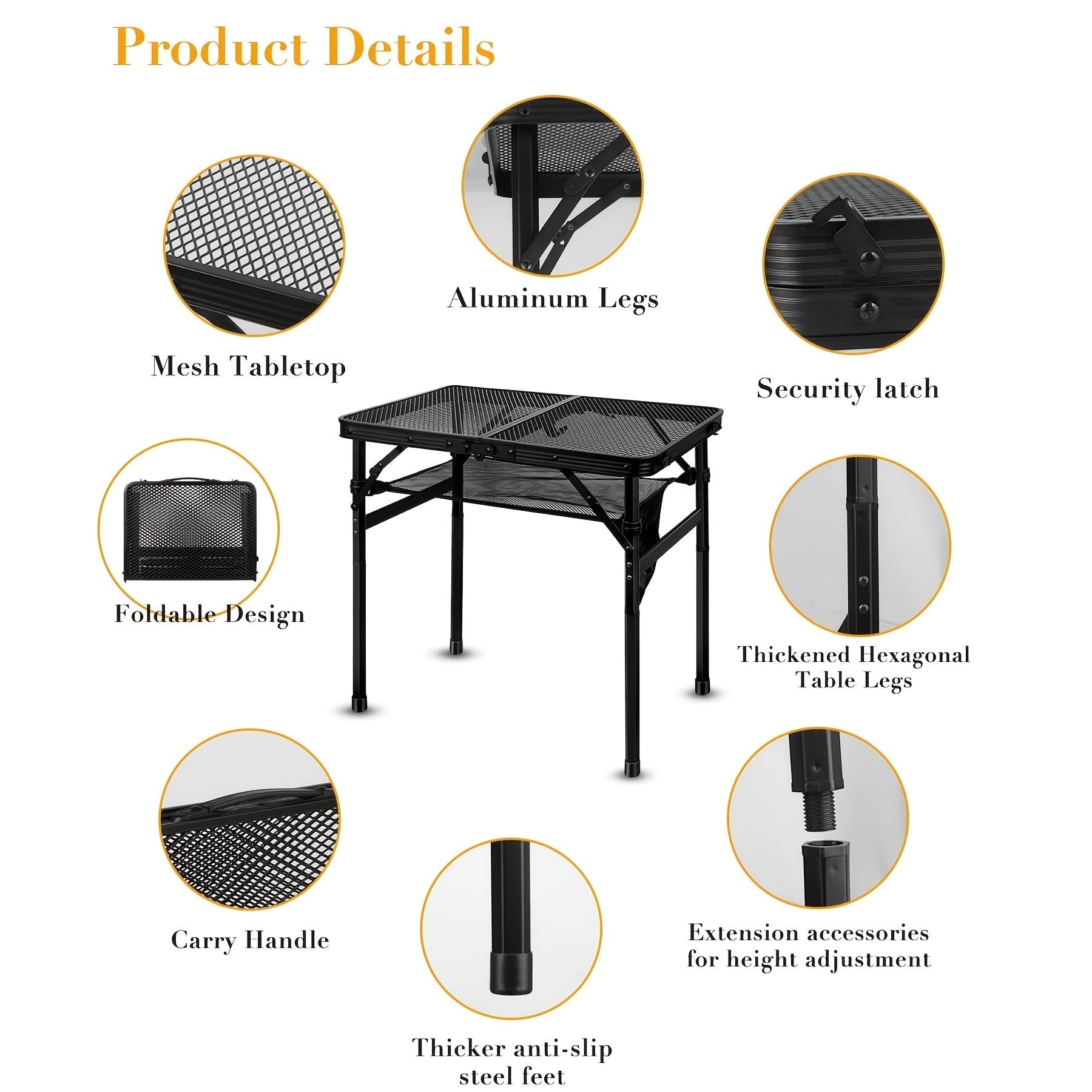 Black Metal Casual Side Table