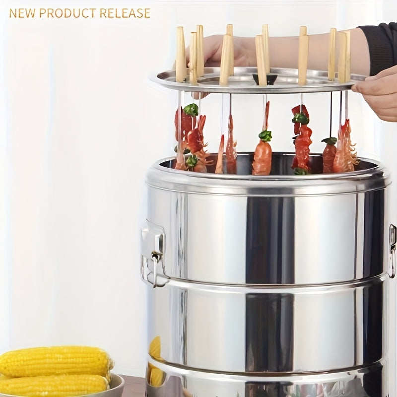 Charcoal Grill with 30 Skewers