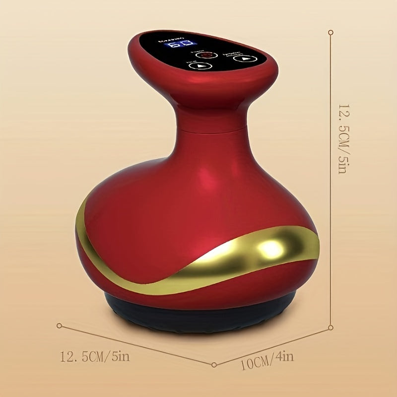 Electric Vacuum Cupping Massage Device With Heating(Red)