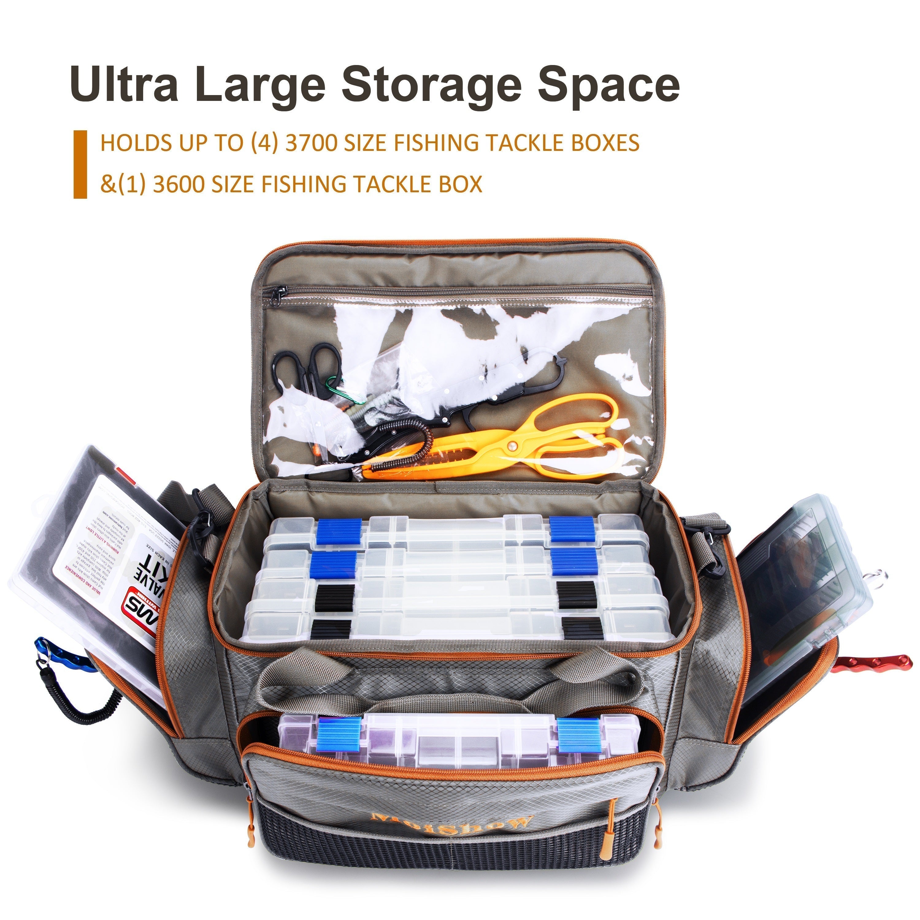 Fishing Tackle Box Bag with Compartments