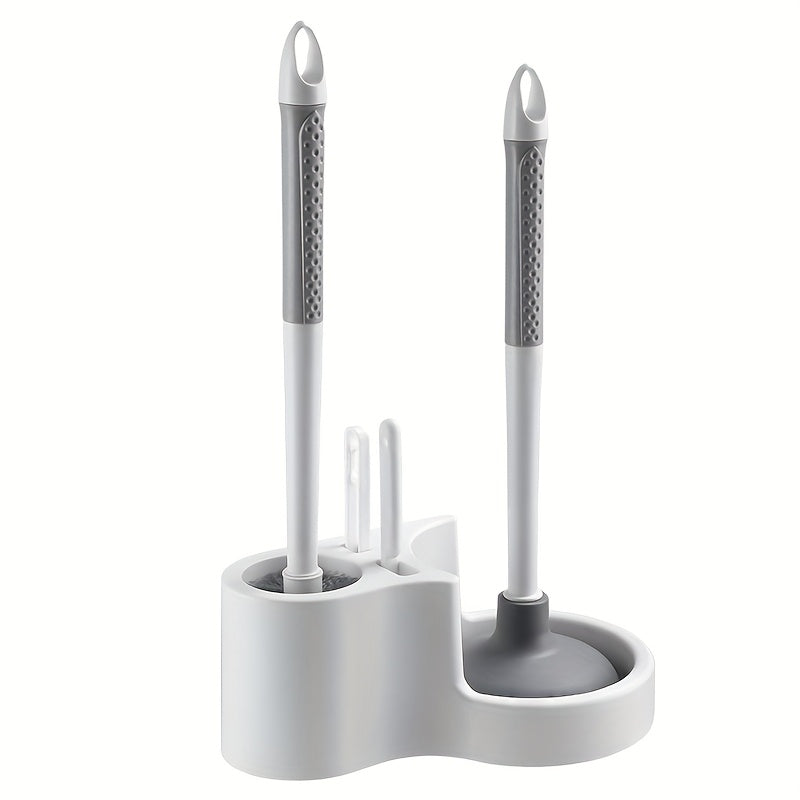 4-in-1 Wall-Mounted Toilet Brush Set