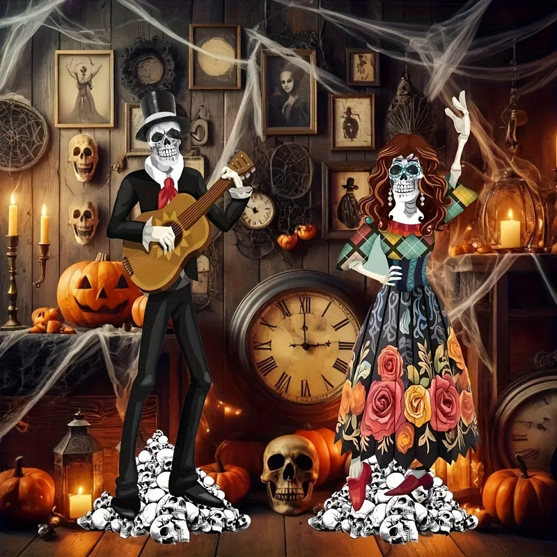 Halloween Skeleton Couple Yard Decor (2PCS)